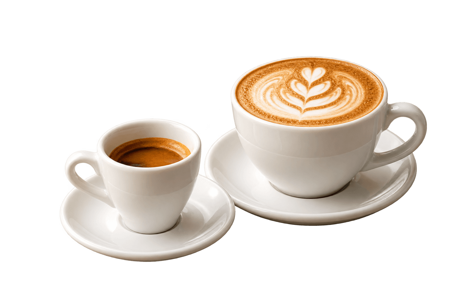 Espresso, cappuccino, latte và americano